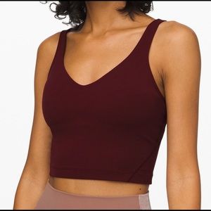 Maroon align tank top